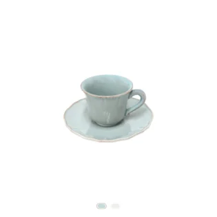 Alentejo Coffee Cup & Saucer, 0.09 L by Costa Nova - Turquoise