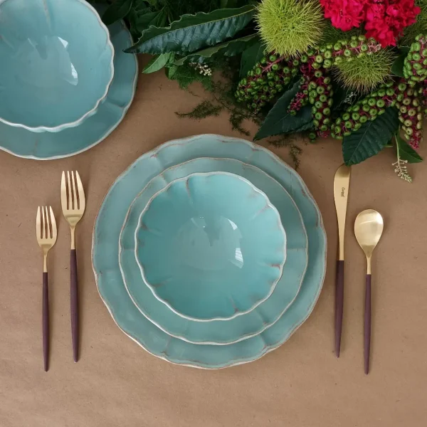Alentejo Dinner Plate, 27 cm by Costa Nova - Turquoise - TP273-00201D - Orpheu Decor