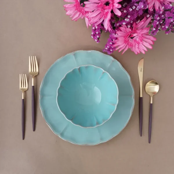 Alentejo Dinnerware Set, 30 Pieces by Costa Nova - Turquoise - ALDS30P-00201D - Orpheu Decor