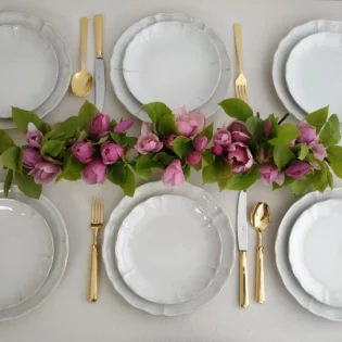 Alentejo Dinnerware Set, 30 Pieces by Costa Nova - White - ALDS30P-00201Z - Orpheu Decor