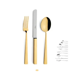 Bauhaus Cutlery Set, 60 Pieces by Cutipol - Gold