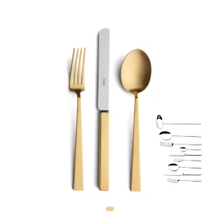 Cubertería Bauhaus, 75 Piezas by Cutipol - Dorado Mate