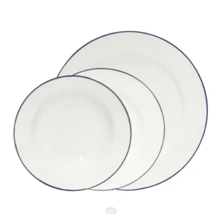 Beja Plates, 3 Pieces Set by Costa Nova - White Blue