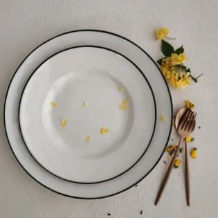 Beja Salad/Dessert Plate, 23 cm by Costa Nova - White Blue - ATP231-01112G - Orpheu Decor