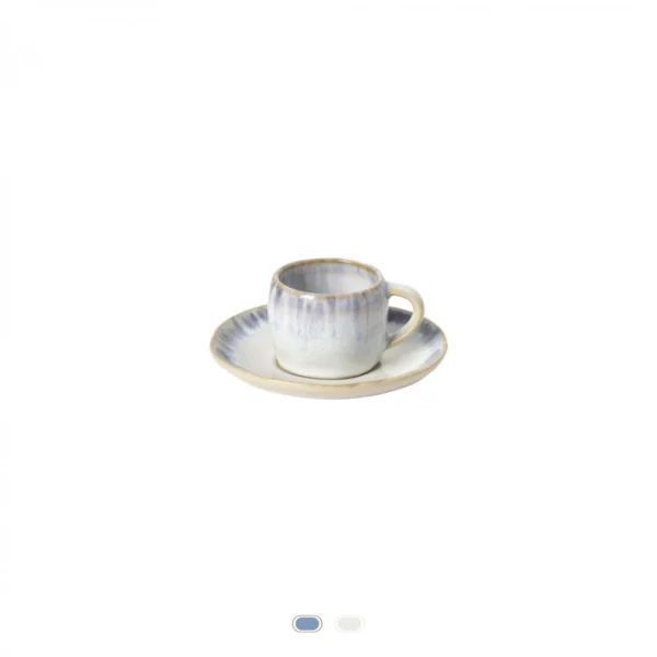 Brisa Coffee Cup & Saucer, 0.07 L by Costa Nova - Ria Blue