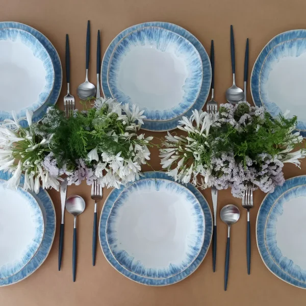 Brisa Dinner Plate, 28 cm by Costa Nova - Ria Blue - LNP281-00918V - Orpheu Decor