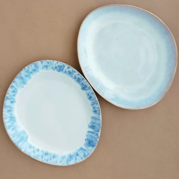 Brisa Oval Dinner Plate/Platter, 27 cm by Costa Nova - Ria Blue & Salt - Orpheu Decor