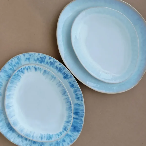 Brisa Oval Plate, 20 cm by Costa Nova - Ria Blue & Salt - Orpheu Decor