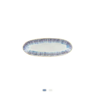 Brisa Oval Plate/Platter, 24 cm by Costa Nova - Ria Blue