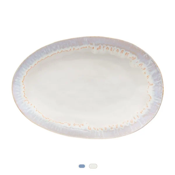 Brisa Oval Platter, 41 cm by Costa Nova - Salt
