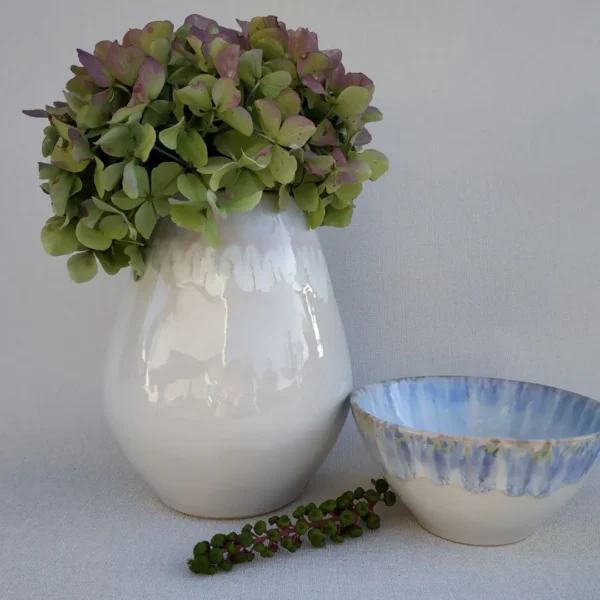 Brisa Oval Vase, 20 cm by Costa Nova - Salt - VAV201-00918U - Orpheu Decor