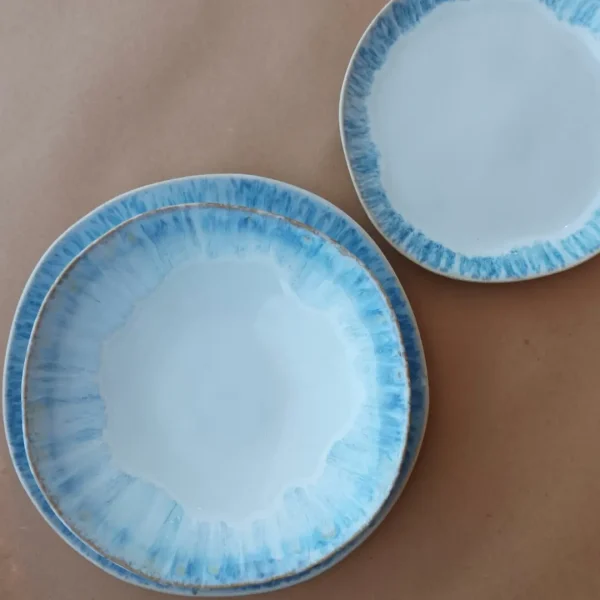 Brisa Plates, 18 Pieces Set by Costa Nova - Ria Blue - BRP18PS-00918V - Orpheu Decor