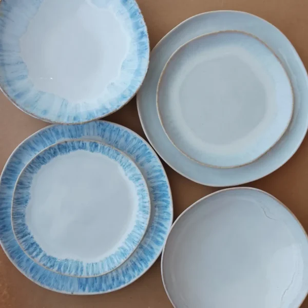 Pratos Brisa, Conjunto 3 Peças by Costa Nova - Ria Blue & Salt - Orpheu Decor