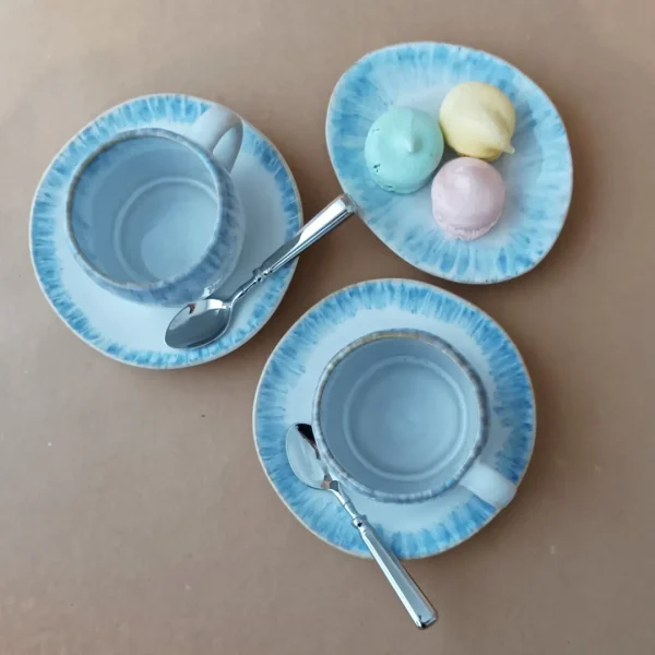 Brisa Tea Cup & Saucer, 0.23 L by Costa Nova - Ria Blue - LNCS02-02621A - Orpheu Decor