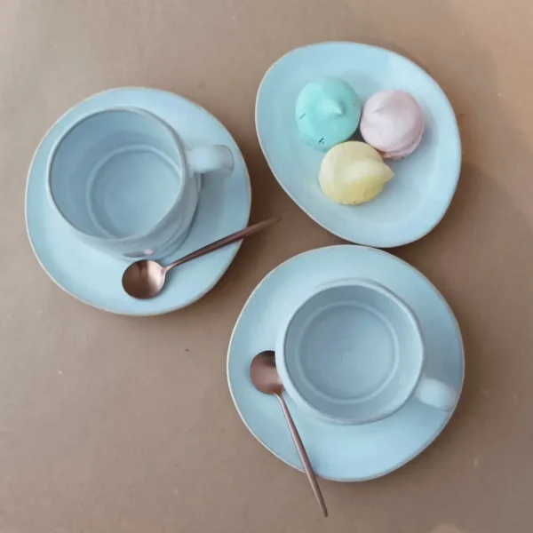 Brisa Tea Cup & Saucer, 0.23 L by Costa Nova - Salt - LNCS02-02621C - Orpheu Decor