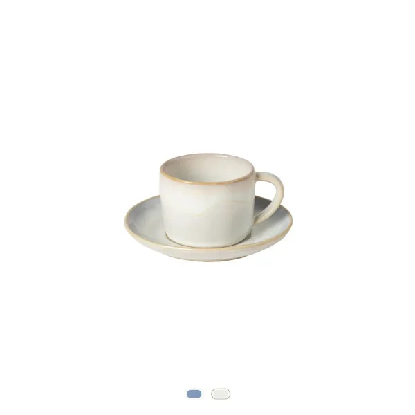 Brisa Teacup & Saucer, 0.23 L by Costa Nova - Salt