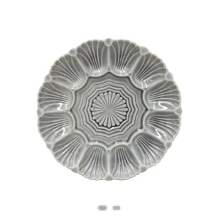 Assiette Apéritifs Cristal, 25 cm by Costa Nova - Gris craquelé