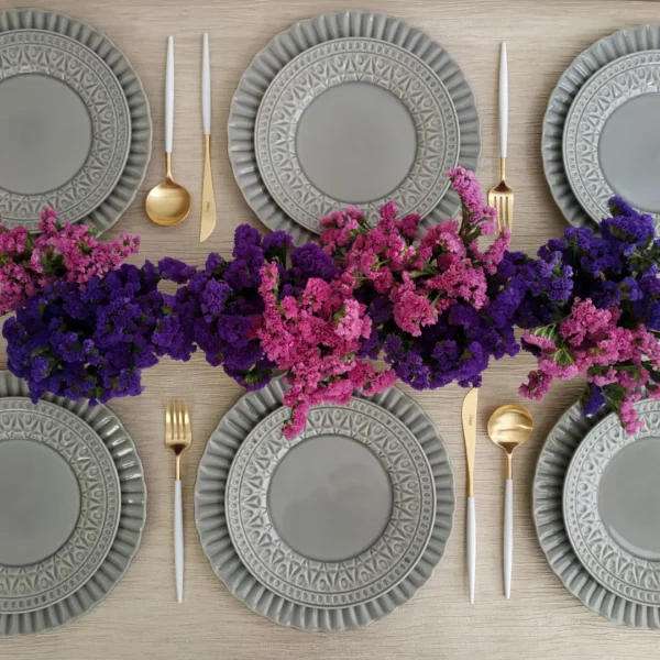 Cristal Dinnerware Set, 30 Pieces by Costa Nova - Grey Craquelée - CRDS30P-00812R - Orpheu Decor
