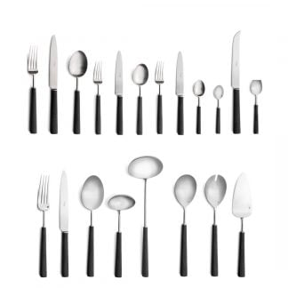 CUTIPOL - Ebony Cutlery Set, 130 Pieces - Matte, Black