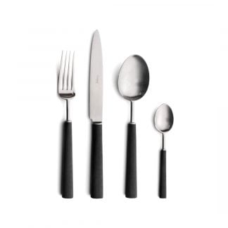 CUTIPOL - Ebony Cutlery Set, 24 Pieces - Matte, Black