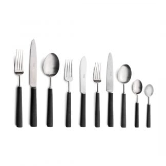 CUTIPOL - Ebony Cutlery Set, 60 Pieces - Matte, Black