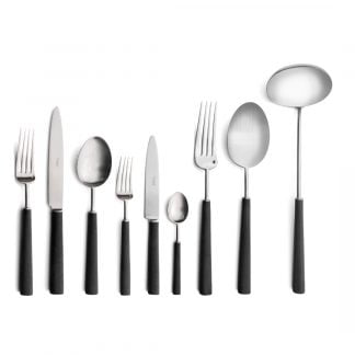CUTIPOL - Ebony Cutlery Set, 75 Pieces - Matte, Black