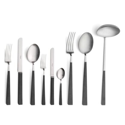 CUTIPOL - Kube Cutlery Set, 75 Pieces - Matte, Black
