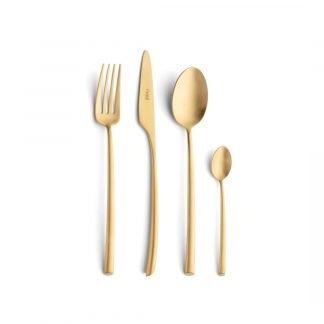 CUTIPOL - Mezzo Cutlery Set, 24 Pieces - Matte Gold