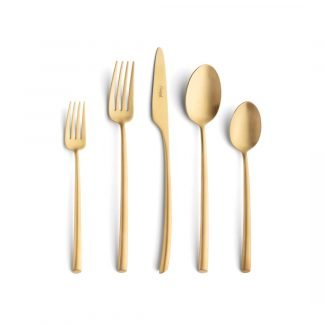CUTIPOL - Mezzo Cutlery Set, 5 Pieces - Matte Gold