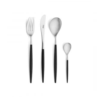 CUTIPOL - Mio Cutlery Set, 24 Pieces - Matte, Black