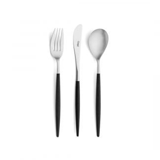 CUTIPOL - Mio Cutlery Set, 3 Pieces - Matte, Black