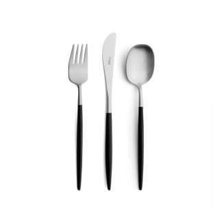 CUTIPOL - Nau Cutlery Set, 3 Pieces - Matte, Black