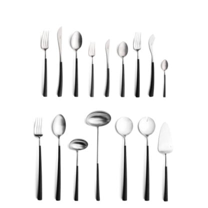 CUTIPOL - Noor Cutlery Set, 115 Pieces - Matte, Black