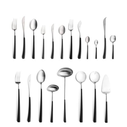 CUTIPOL - Noor Cutlery Set, 130 Pieces - Matte, Black