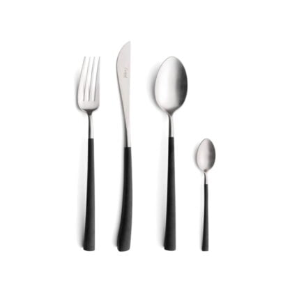 CUTIPOL - Noor Cutlery Set, 24 Pieces - Matte, Black