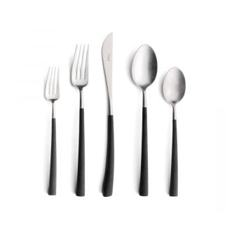 CUTIPOL - Noor Cutlery Set, 5 Pieces - Matte, Black