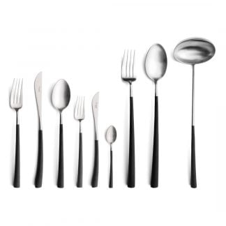 CUTIPOL - Noor Cutlery Set, 75 Pieces - Matte, Black