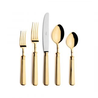 CUTIPOL - Piccadilly Cutlery Set, 5 Pieces - Gold