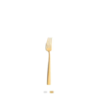 Duna Dessert Fork by Cutipol - Matte Gold