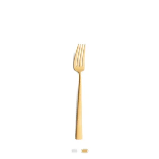 Duna Dinner Fork by Cutipol - Matte Gold