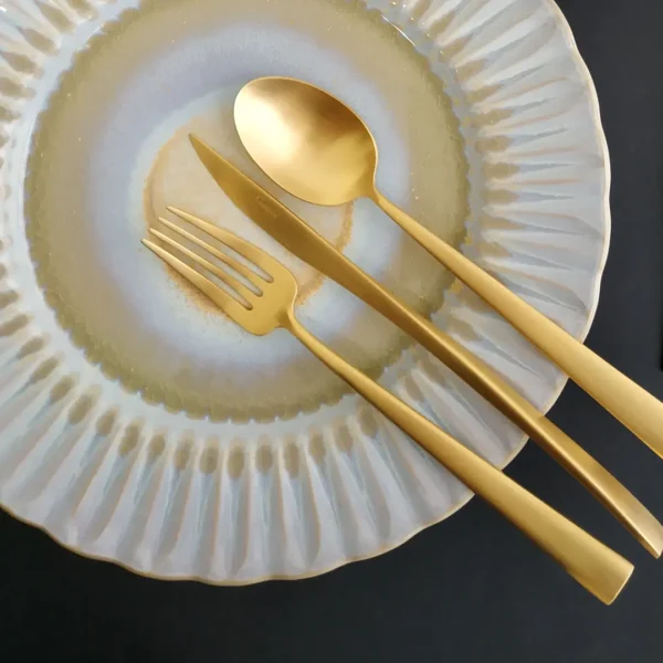 Duna Table Spoon by Cutipol - Matte Gold - DU.05 GB - Orpheu Decor