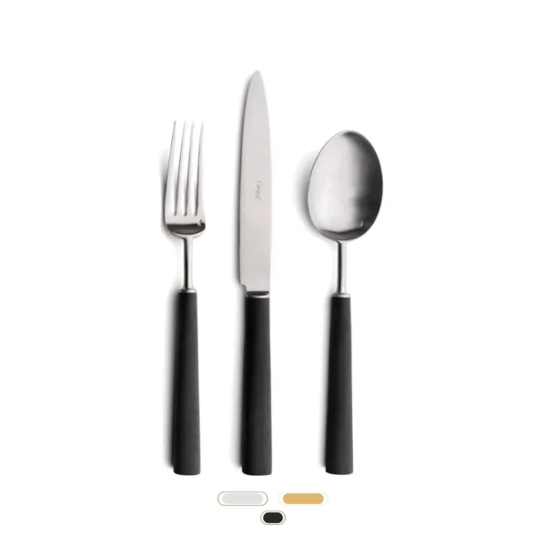 Ensemble de Couverts Ebony, 3 Pièces by Cutipol - Brossée, Noir