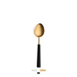 Ebony Table Spoon by Cutipol - Matte Gold, Black