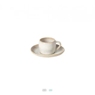 Eivissa Coffee Cup & Saucer, 0.07 L by Casafina - Sand Beige