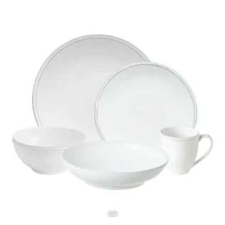 Friso Place Setting, 5 Pieces by Costa Nova - White
