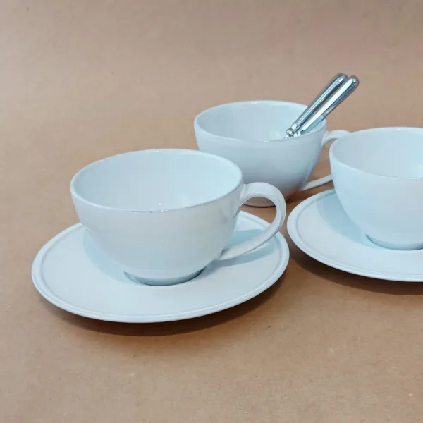 Chávena Chá & Pires Friso, 0.26 L by Costa Nova - White - FICS01-02202F - Orpheu Decor