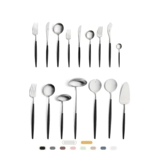 Goa Cutlery Set, 115 Pieces by Cutipol - Matte, Black