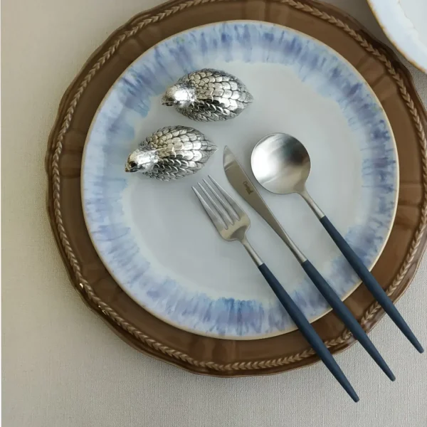 CUTIPOL - Goa Cutlery Set, 3 Pieces - Matte, Blue - GO.3-BLE - Orpheu Decor