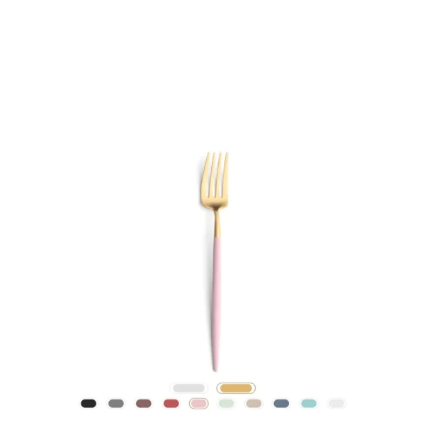 Goa Dessert Fork by Cutipol - Matte Gold, Pink