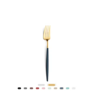Goa Dinner Fork by Cutipol - Matte Gold, Blue
